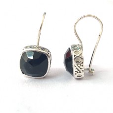 Black Onyx silver ethnic earring